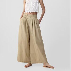 Wide Leg Tan Pants